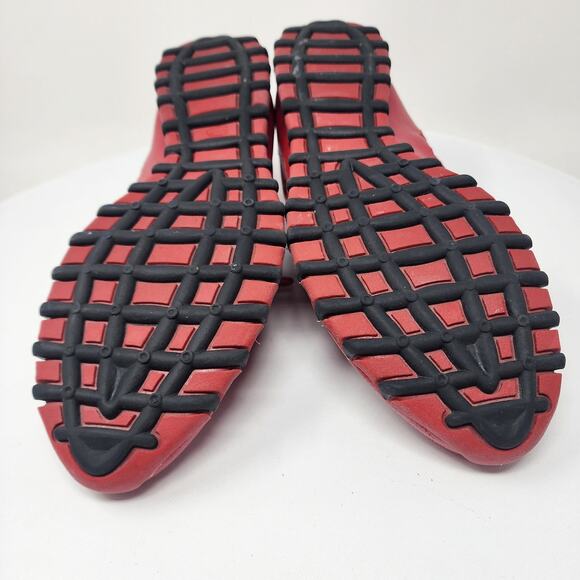 Litfoot Oxford Lace-up Sneaker Women EU41/US10.5 Red Leather Perforated LF9010 - Picture 12 of 13